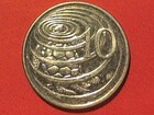 2002 CAYMAN ISLANDS ELIZABETH II CIRCULATED OBSOLETE TEN 10 CENTS COIN MEDAL — photo 2