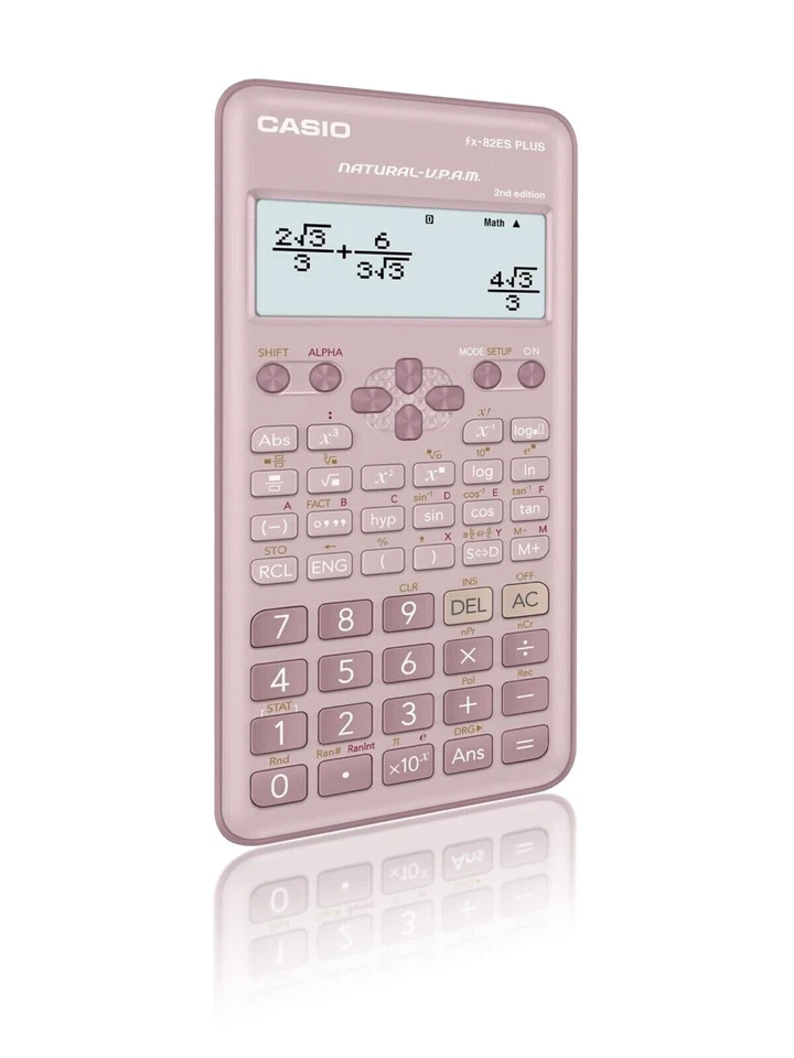 Casio FX-82ES Plus Pink 2nd Gen Non-Programmable Scientific Calculator new - Image 3 of 4