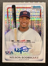 2011 Bowman Chrome 18U USA Natl Team Autograph X-Fractor Nelson Rodriguez 71/299