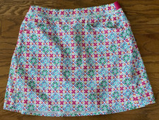 RLX RALPH LAUREN Pleated Back 4 Way Stretch Tennis Golf Skort Pockets EUC Sz M