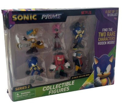 Sonic Prime Series 2 8 Pack Deluxe Box with 2 Rare Mystery Figures NEW -SEGA-