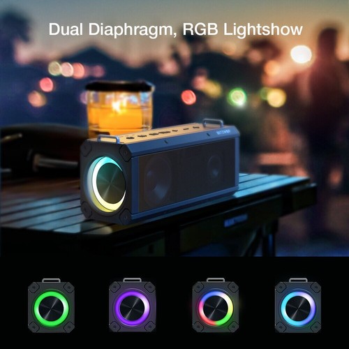 Altoparlanti Bluetooth Sistema di Altoparlanti Wireless Portatile con Luci Led Aux USB - Foto 7 di 19