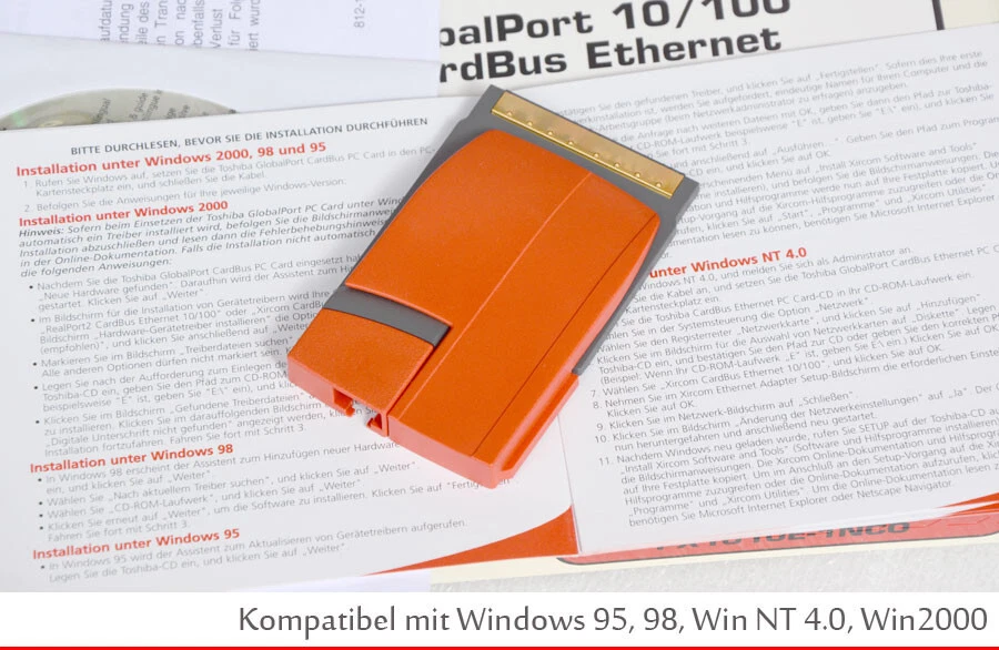 Pcmcia Cardbus 10/100 LAN Card Toshiba Xircom Px1010e-1nco R2be-100 New Neu T66 - Image 3 of 4