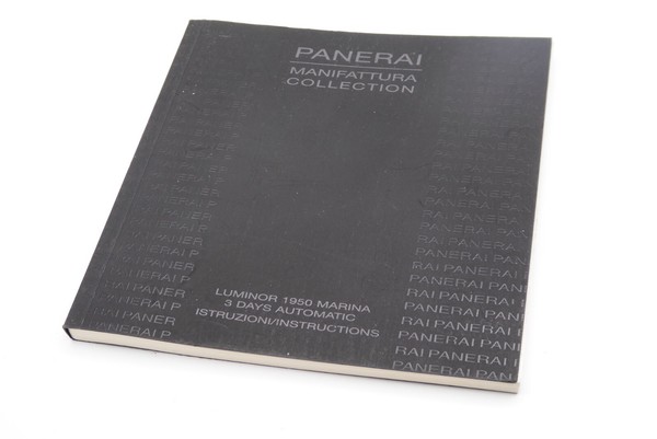 Panerai Luminor 1950 Marina 3 Days Automatic Manual user Booklet