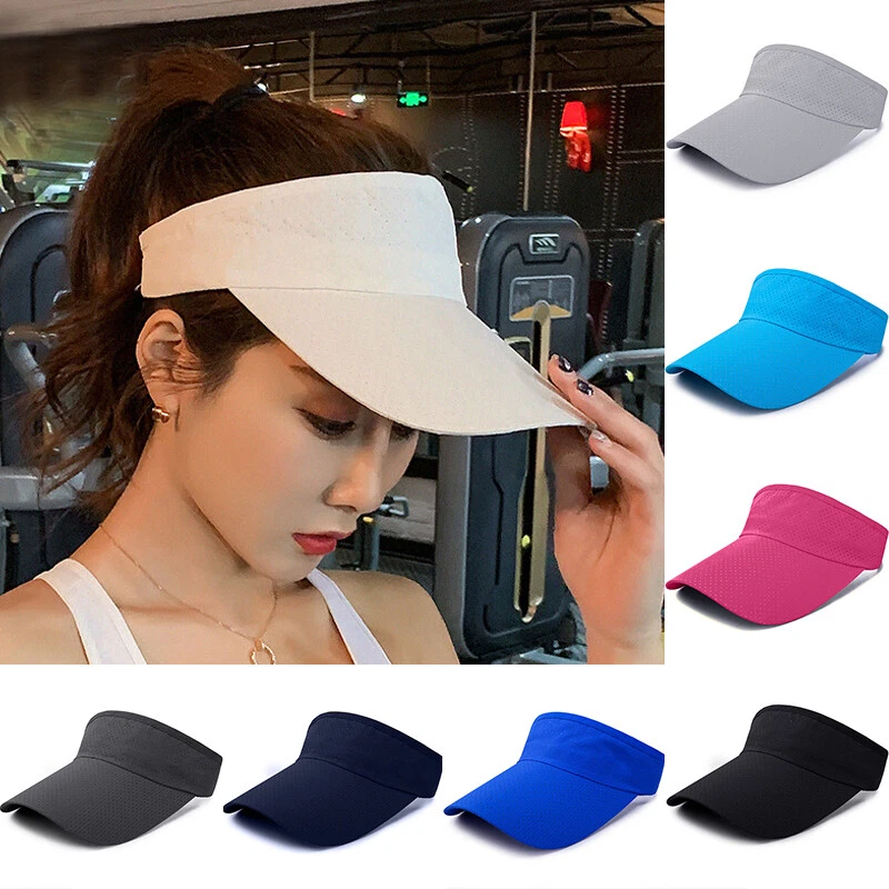 Sun Visor Adjustable Sports Hat Tennis Golf Headband Cap Women Men