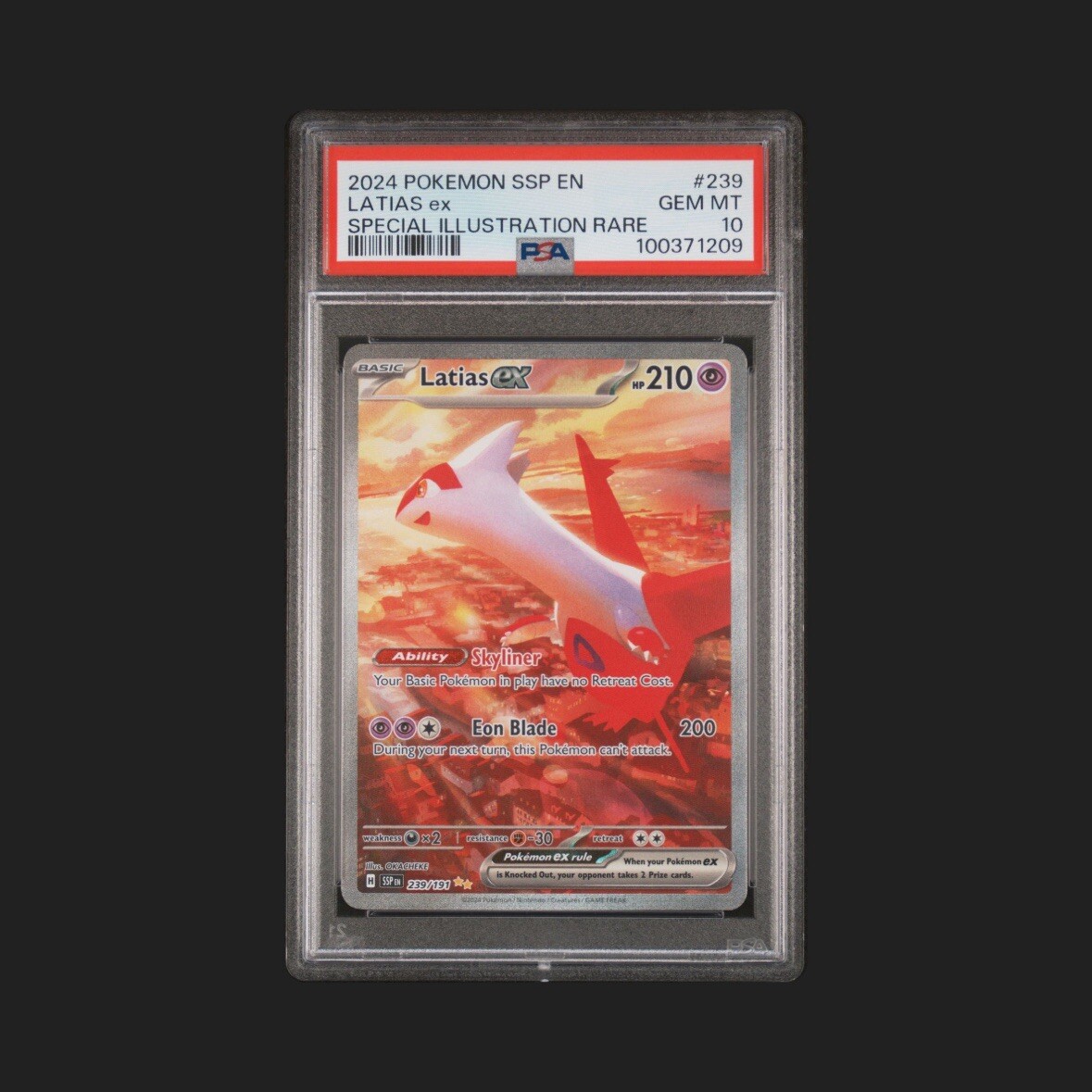 PSA 10 Latias ex 239 Special Illustration Rare Surging Sparks Pokemon
