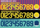 Name&Number Set For Barcelona La League 2011/2012 Home/Away/Third Football