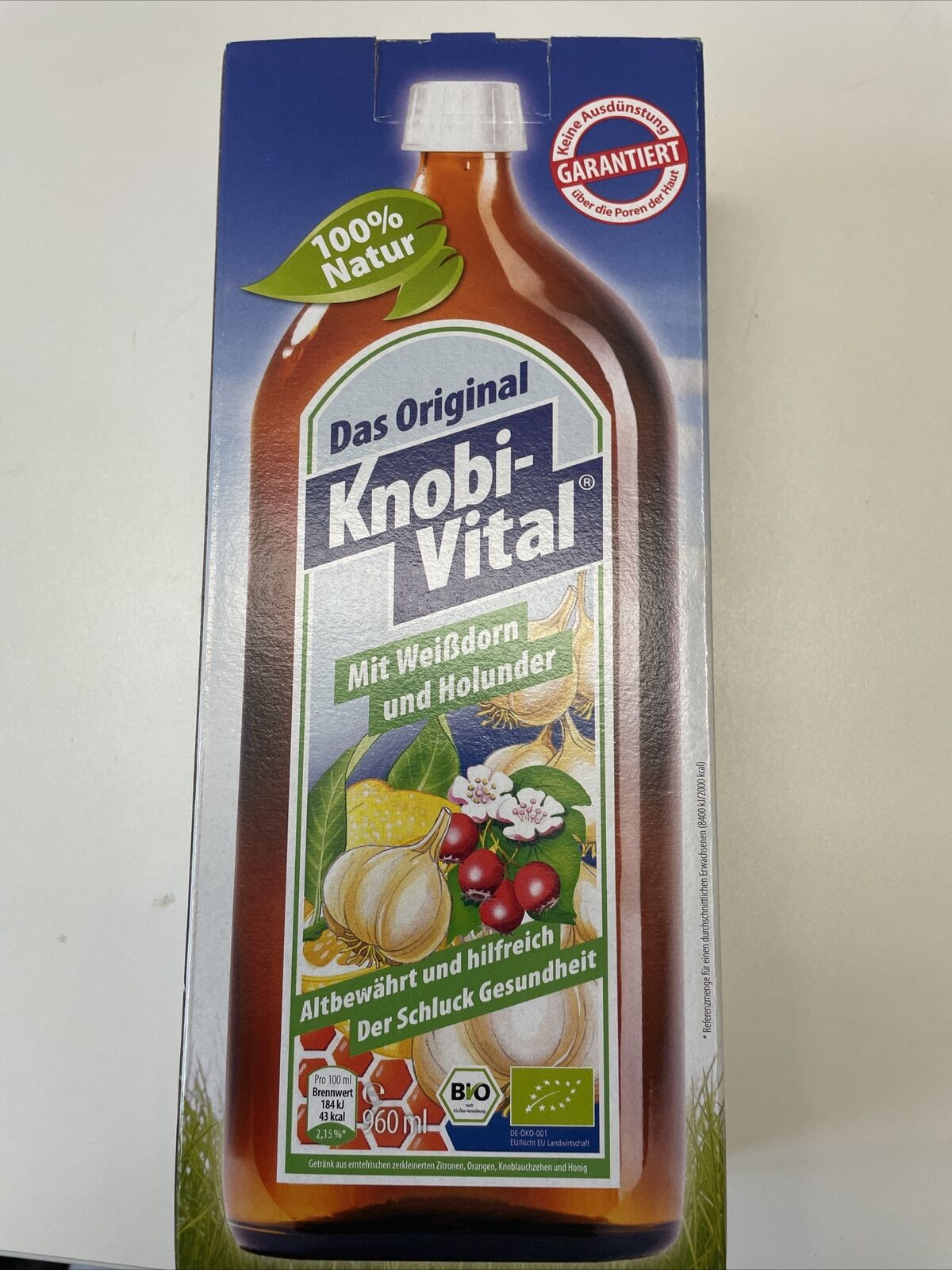 KNOBIVITAL mit Weißdorn Holunder 960 ml Flaschen | eBay