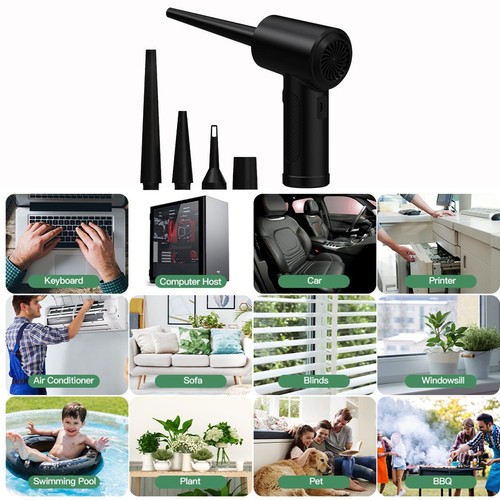 Compressed Air Duster for Computer Keyboard 51000 Rpm USB Charging Mini Electric - Afbeelding 21 van 24