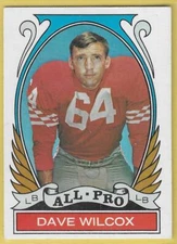 1972 Topps High Number 3rd Series All-Pro Dave Wilcox 49'ers #282 EX
