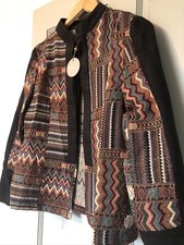 Apricot Woven Tribal Nomad Utility Jacket Size 8