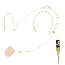 Beige Headset Mic for AKG Pro Audio Head-Worn Condenser Microphone 3 Pins XLR