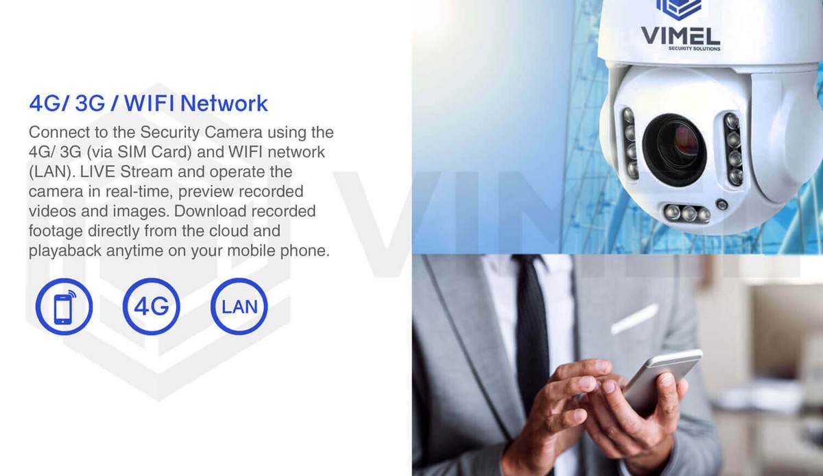 4G Construction Solar Powered Security Optical Zoom 20X PTZ QHD 2K Camera - Foto 3