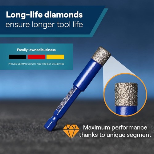 Versatile 5-Piece Diamond Tipped Drill Set - Tiles, Glass & Ceramic Applications - Picture 6 of 11