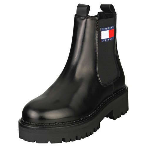 Tommy Jeans Urban Womens Black Leather 