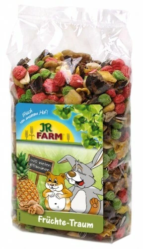 JR Farm Früchte-Traum 200g Futter für Meerschweinchen Kaninchen fruchtiger Snack