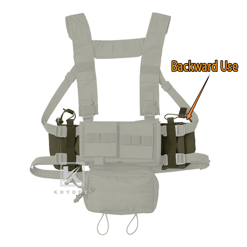 KRYDEX Tactical Radio Kit Pouch Expander Wings for Vest Chest Rig