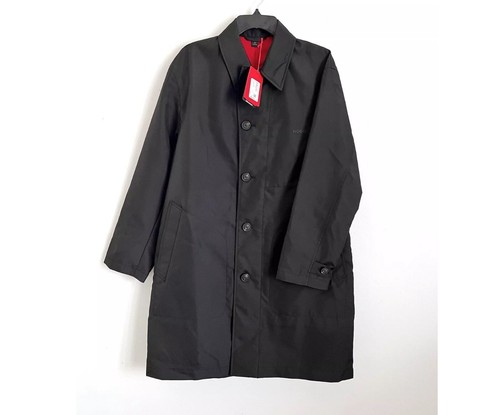 Hugo Boss Herren Relaxed Fit Mantel Schwarz Wasserabweisend $445 B4HP - Bild 18 von 20