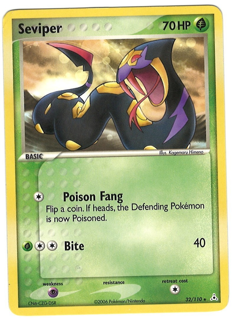 Seviper 32/110 Pokemon Card Ex Holon Phantoms Rare 70 HP Lightly Played FZ