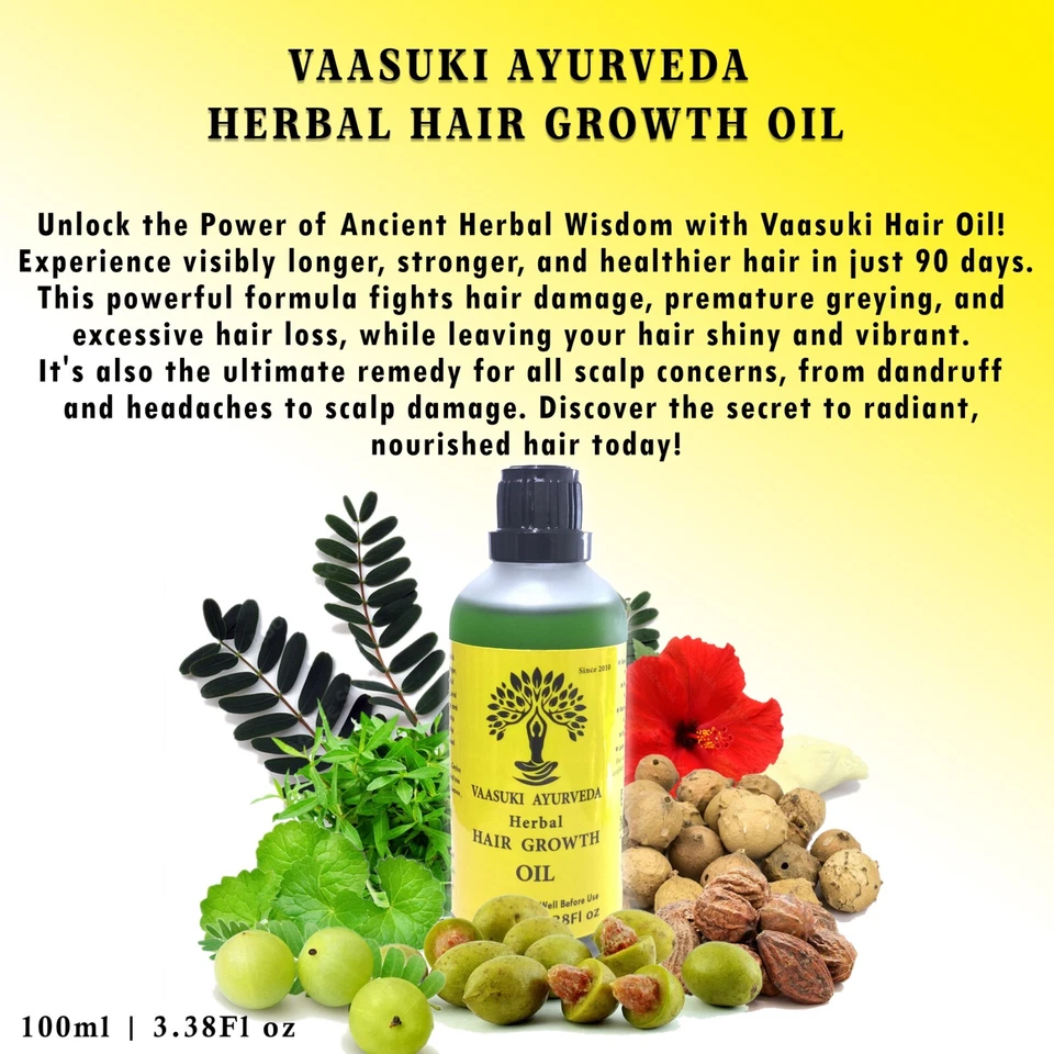 Premium Ayurveda Hair Oil 100ml - Herbal Remedy for Hair Loss & Growth - Image 2 of 4