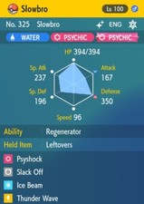 Pokemon Scarlet and Violet 6iv Shiny Max EV Slowbro