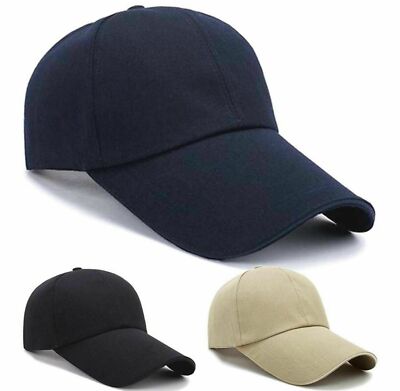 Neu`HERREN`BASECAP`BASEBALLCAP`GOLF`Kappe`Langem`Schirm`Sonnenschutz`56`57`58`59