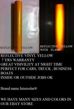 24" x 50 ft  YELLOW  Reflective Vinyl Adhesive Cutter Sign Hight Reflectivity