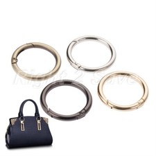 5Pcs 32mm Spring O Ring Openable Keyring Leather Bag Belt Strap Dog Chain Buckle