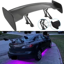 46" GT Style Adjustable Car Rear Trunk Spoiler Racing Wing Lip Matte For Mazda 3
