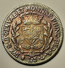 MONETA 5 LIRE 1827 ZECCA TORINO CARLO FELICE SAVOIA REGNO SARDEGNA - COPY NO ORO