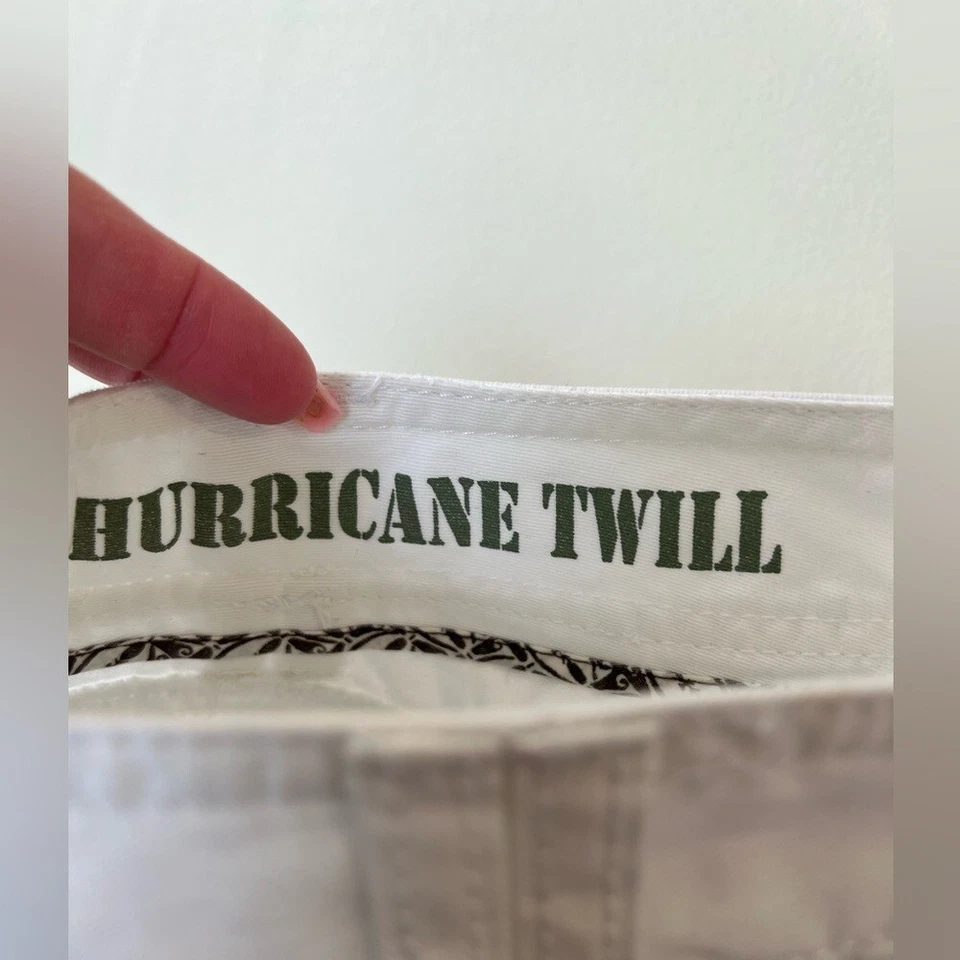 Pantalones Cortos Caribbean Joe Mujer 12 Hurricane Sarga Dobladillo Enrollado Blanco Playa Algodón Nuevos Foto 4 de 4