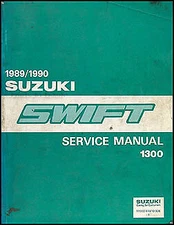 1989-1990 Suzuki Swift Shop Manual 1300 OEM Dealer Factory Repair Service Book 