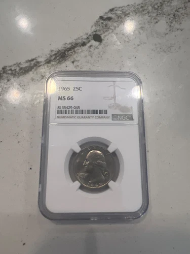 1965 SMS Washington Quarter certified MS 66 by NGC!