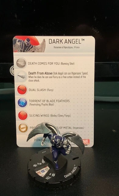 Dark Angel Uncanny X-Men Super Rare 049 Heroclix Complete With.