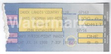 John Entwistle The Who Solo Tour Gary Myrick Concert Ticket Stub 1988 Reseda CA