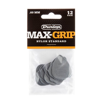 Dunlop 449P60 12 x 0,60 mm Max Grip Standard Gitarren-Plektren/Gitarrenplektren Spieler-Pack