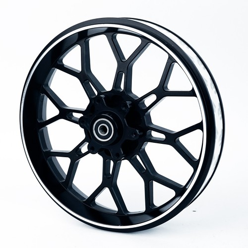 BeaxTurbo CNC Alu Front wheel hub-Blue Rocket design for losi promoto mx black - Picture 5 of 7