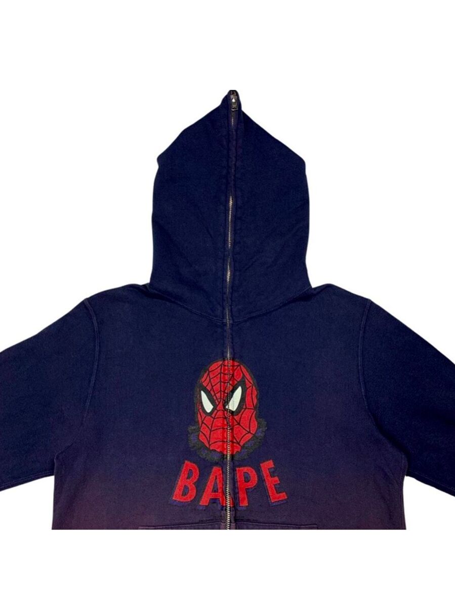 Bape A Bathing Ape Amazing Spider-Man Full Zip Hoodie Size Bape A Bathing Ape Amazing Spider-Man Full Zip Hoodie Size