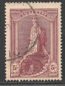 Australia #177 (A32) VF USED - 1938 5sh Queen Elizabeth in Coronation Robes | eBay