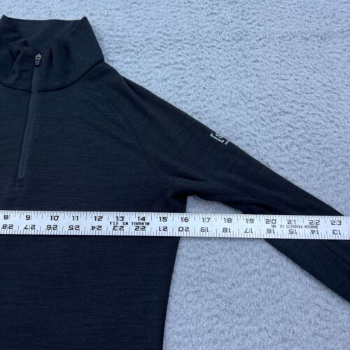 SN Super Natural Donna 1/4 Zip Base Strato S Nero Merino Prestazioni Tecniche - Foto 3 di 9