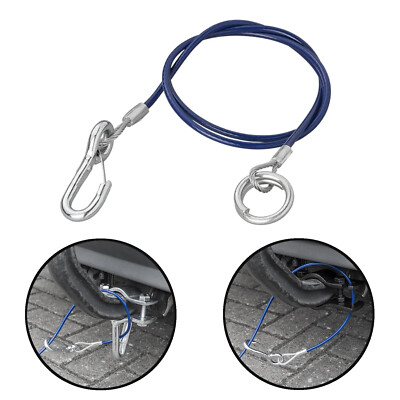 Anhänger Abreißseil 1m Blau Ring Sicherungsseil Bremsseil Fangseil AHK