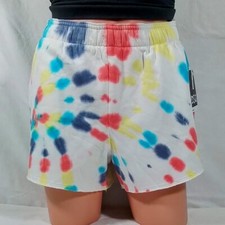 Girls' Boyfriend Fleece Shorts-Youth Pride-Swirl Pride Tie Dye-Various Sizes-NWT
