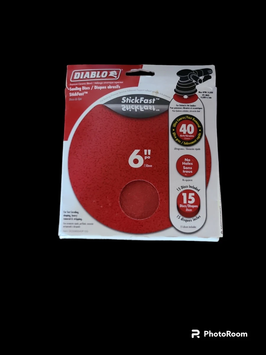 Diablo Sanding Discs 6 in. 14 Pack Stick Fast 40 Grit