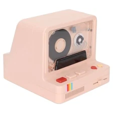 Pink Cassette Shaped Bluetooth Player Portable Speaker Supports Memory Card