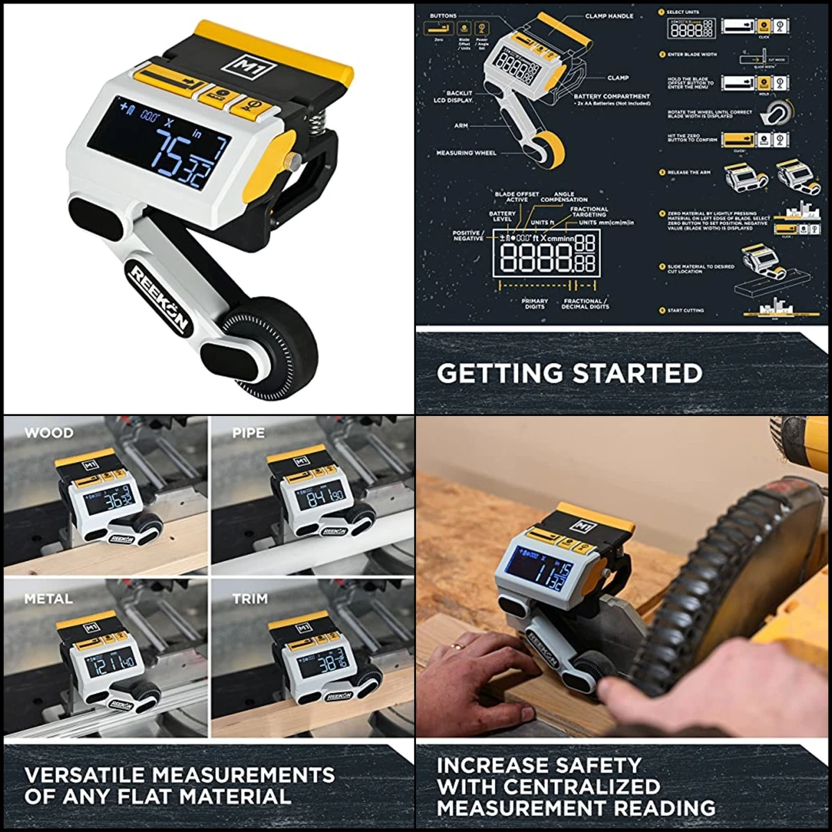 REEKON M1 Caliber Measuring Tool for Miter Saws – Eliminates Need to Measure  860004582205