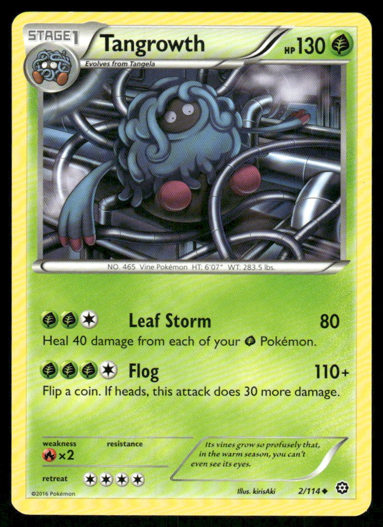Tangrowth 2/114 Uncommon Steam Siege Pokemon Near Mint