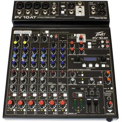 Peavey PV  10 AT 10-Channel Compact Mixer with Bluetooth and Antares  Auto-Tune