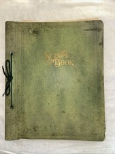 Antique Scrapbook Album W/ Magazine and Newspaper Clippings Ads, Animals  More