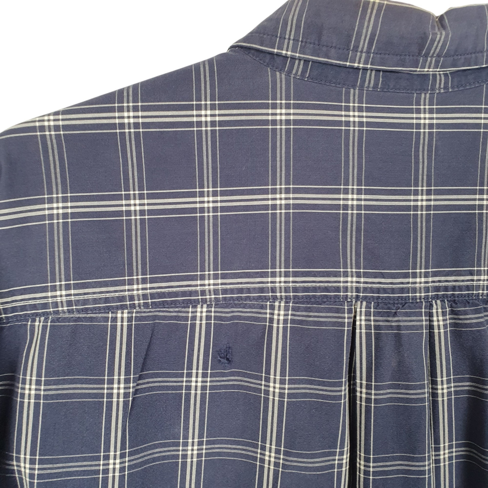 DOCKERS Navy Check Shirt Long Sleeve Casual Cotton Mens M image 4