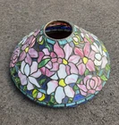 Tiffany Style Stained Glass Lampshade Colorful Vintage